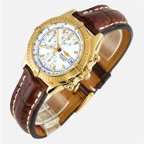 breitling watch yellow|Breitling yellow gold watches.